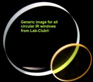 IR window, circular, MgF2, 13mm Ø x 1mm